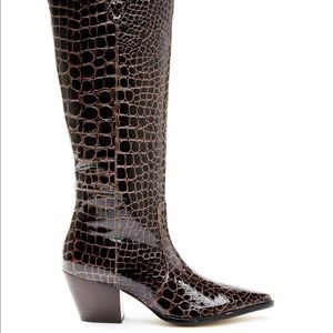 Matisse Stella Chocolate Croc Western Boots size 8
